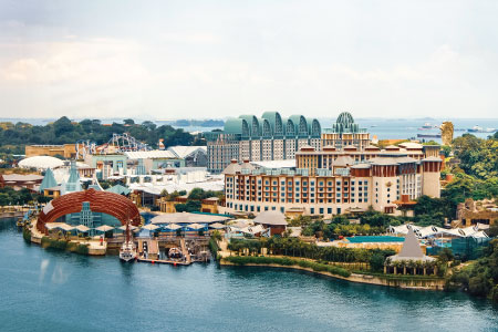 セントーサ島シンガポールの空撮